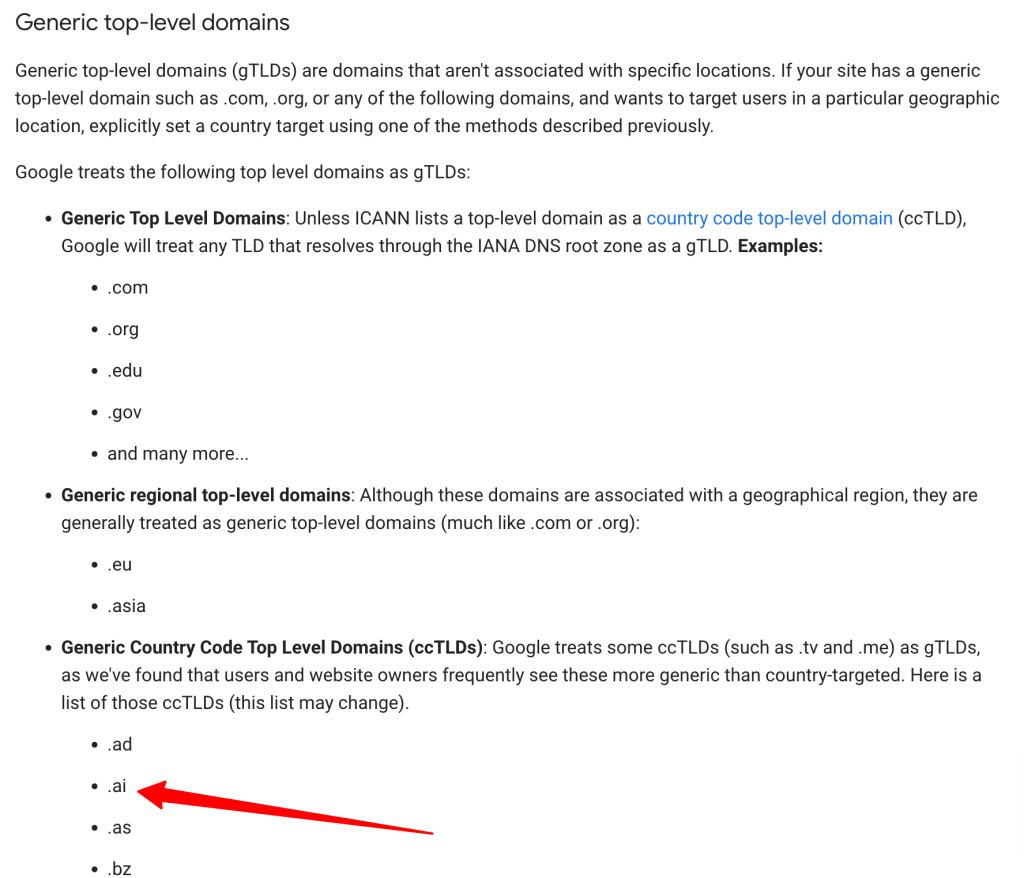 Google AI ile ccTLD'leri gTLD'ler Listesine Ekliyor